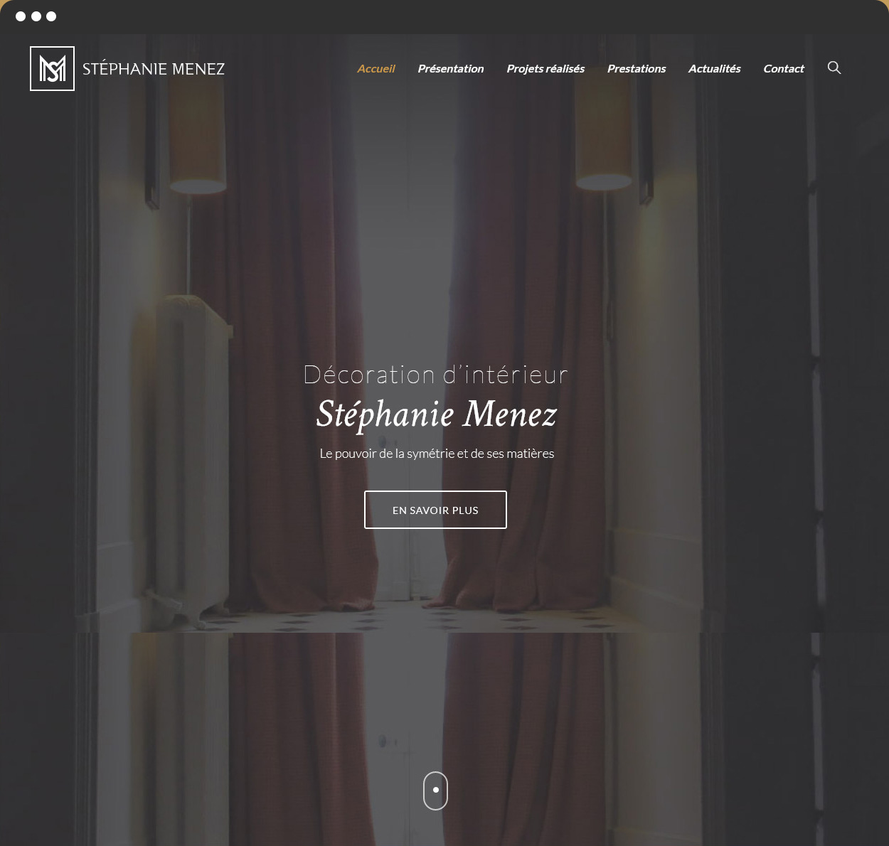 Stéphanie Menez : création de site web Wordress, charte graphique et logotype